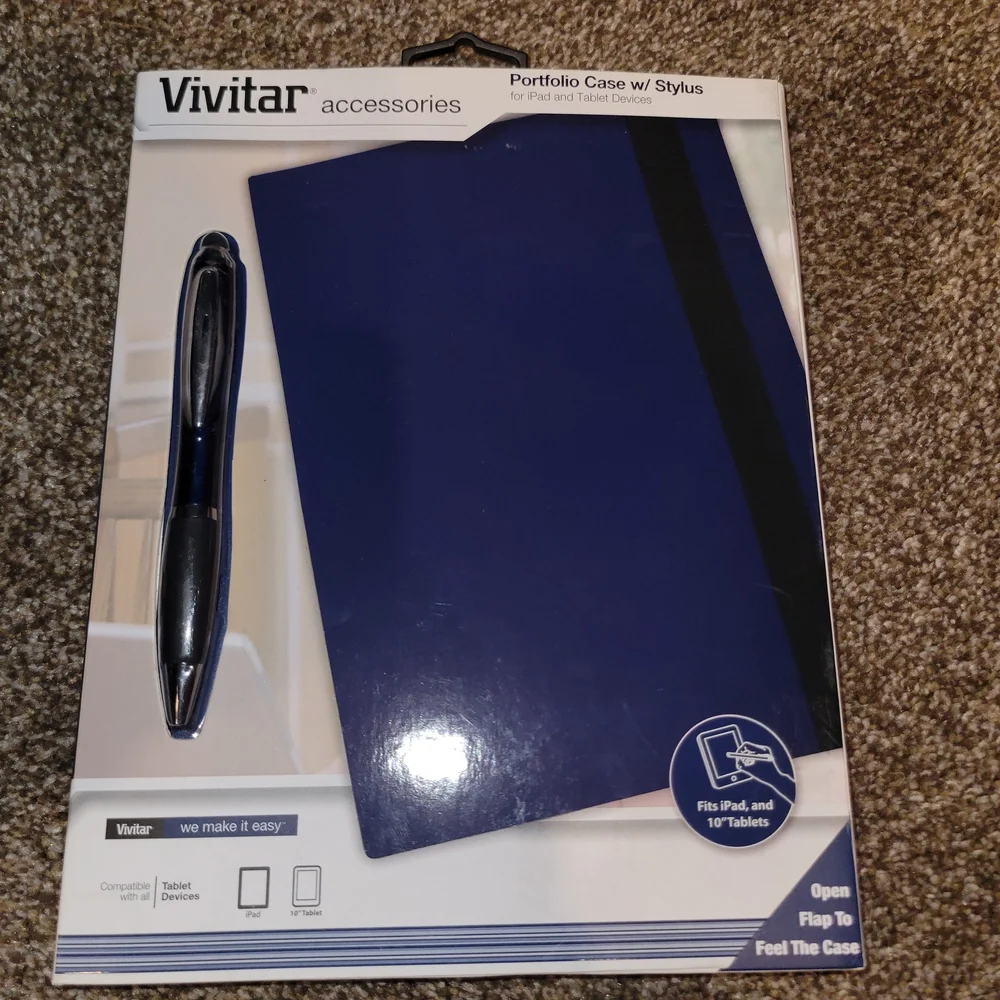 Vivitar Blue Portfolio Case with Stylus